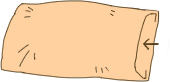 封筒式の枕カバーの縦の長さは枕の縦の長さより2～3cm程度長いサイズが最適