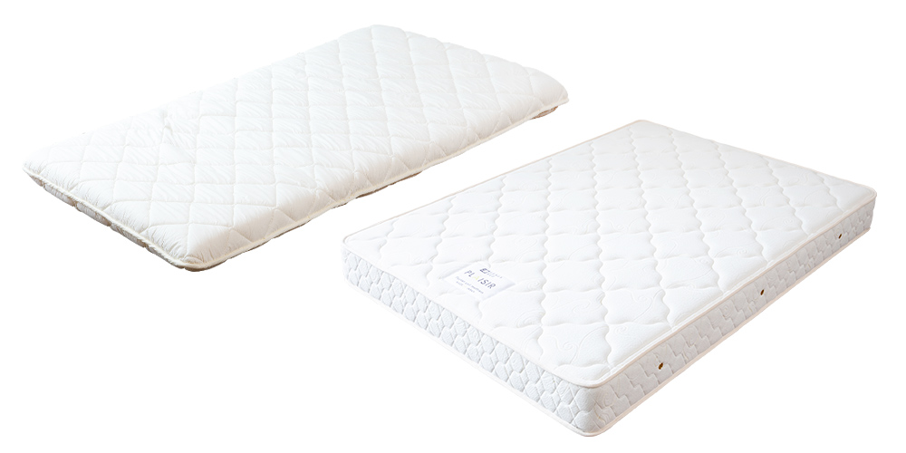 敷布団とマットレスとの大きな違いは、マットレスはベッドフレームとあわせて使用しますが、敷布団は一枚で使える点でしょう。