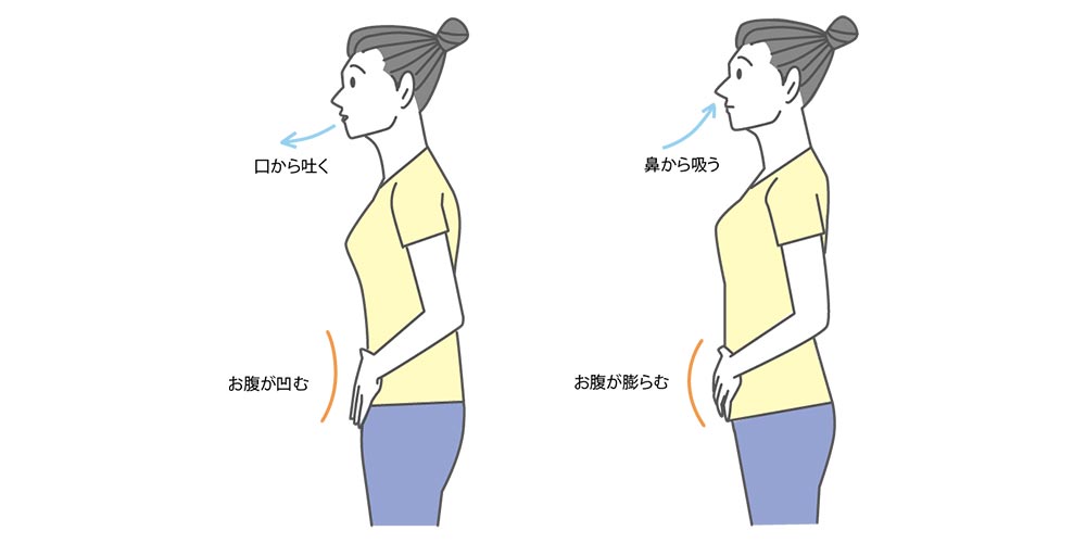 寝る前に意識的に深い呼吸で、身体をリラックスさせましょう。